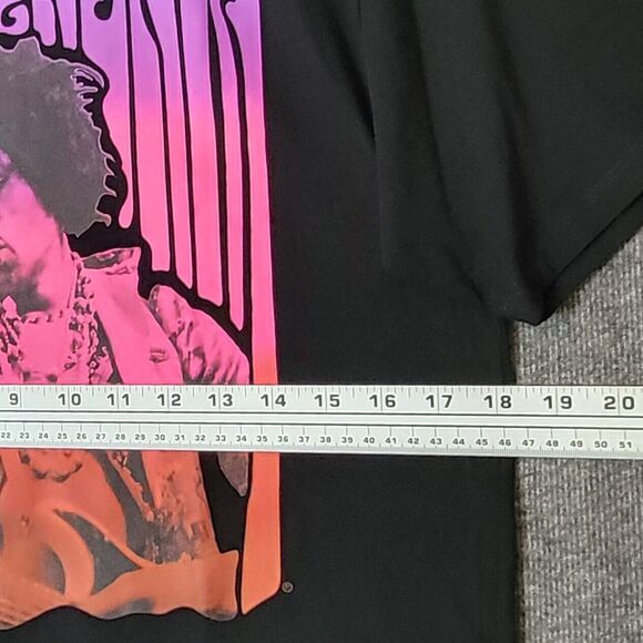 Jimi Hendrix T-Shirt Mens M Black Short Sleeve Psychedelic Drippy Graphic Tee - Picture 6 of 8